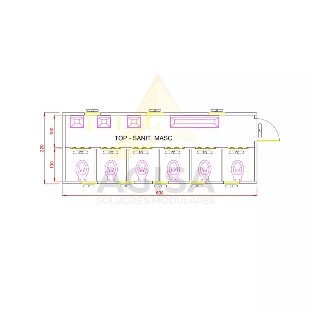 Container banheiro modular disponível para aluguel — ideal para obras