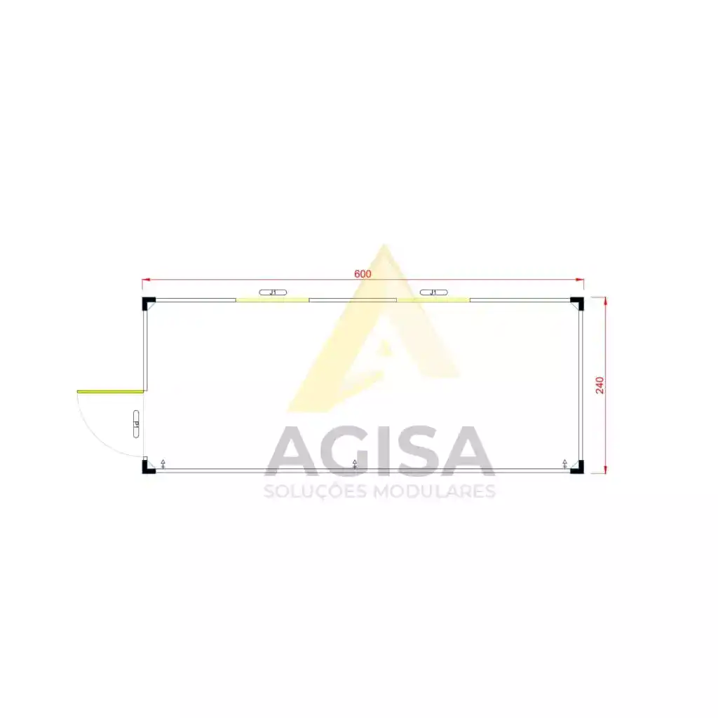 Escritório modular AGISA sem banheiro — modelo compacto e termoacústico.
