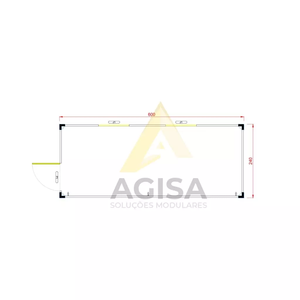 ontainer almoxarifado para obra — aluguel de container modular AGISA.